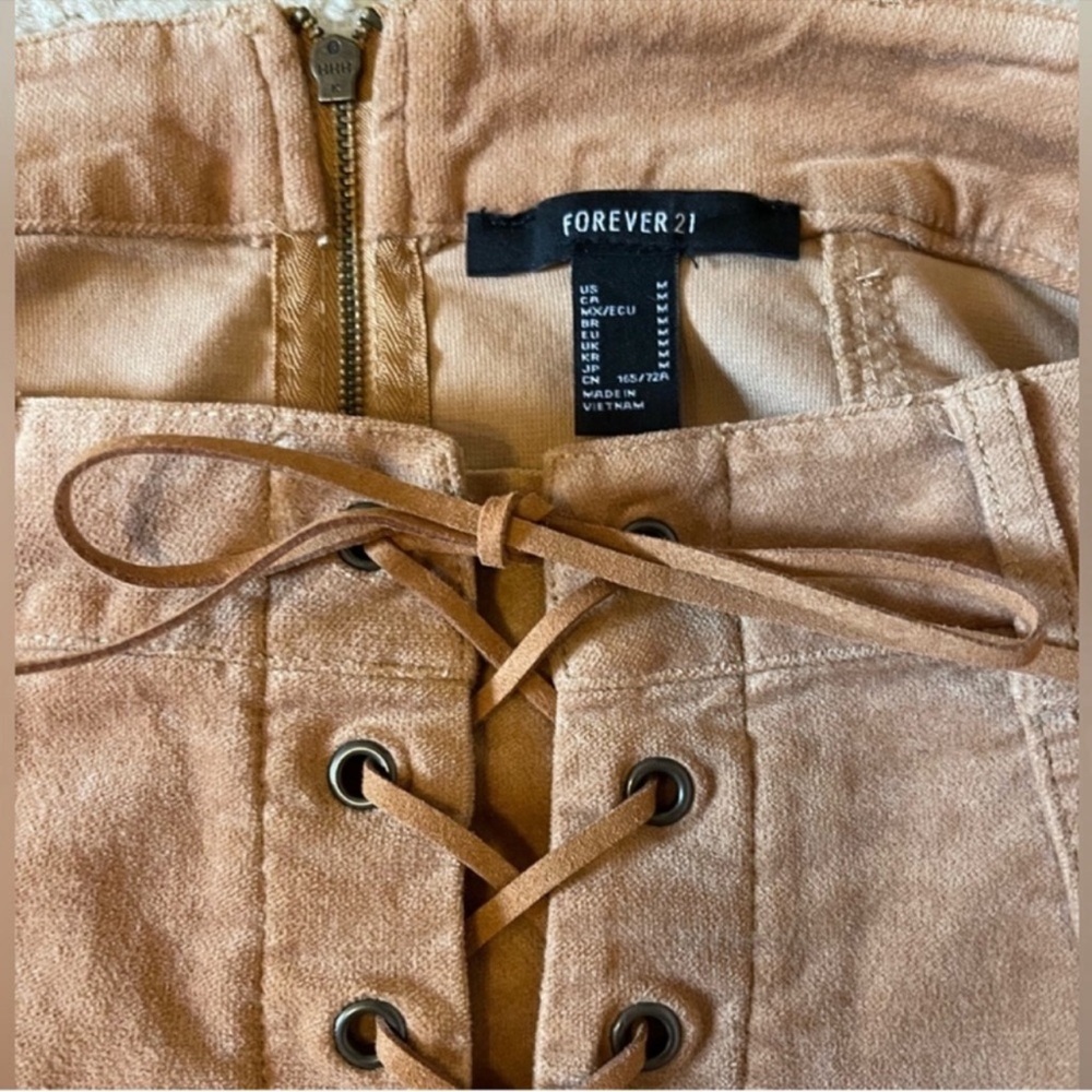 Forever 21 Brown Lace-Up A-Line Skirt - Picture 3 of 3